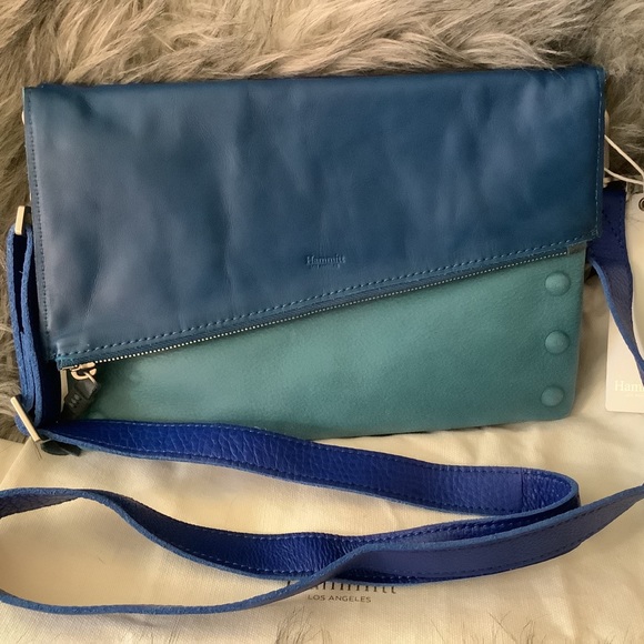 Sold Hammitt Dillon Sixth Way Leather 2ToneBlue - Picture 2 of 13